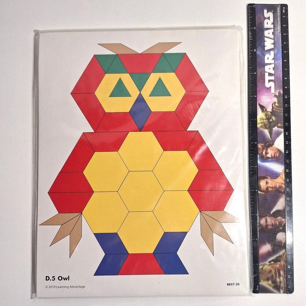 Pattern Block Activity Cards Tangrams Pre K Grade 3 Shapes Learning Advantage - Picture 3 of 7